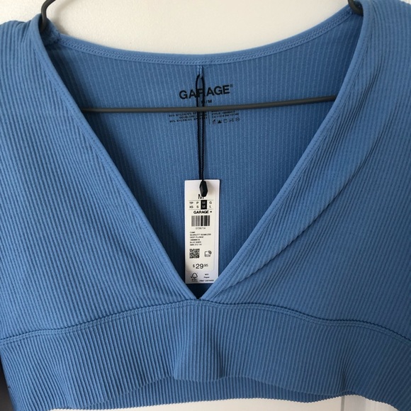 NWWT blue v neck crop top from Garage - Picture 3 of 3